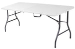 COSCO 6 ft. Fold-in-Half Banquet Table w/Handle, Black