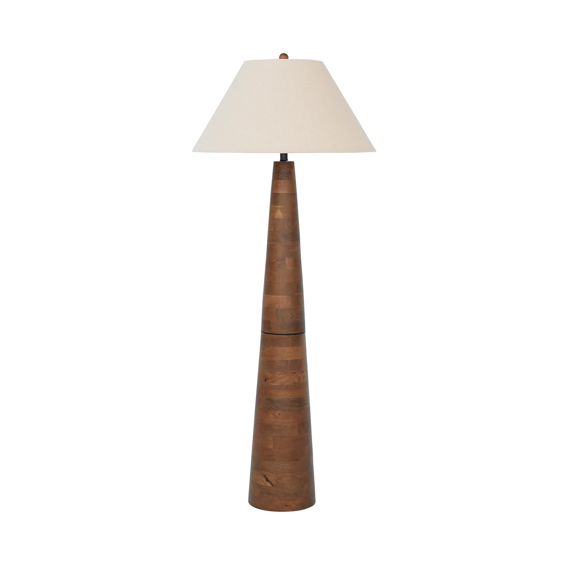 Signature Design by Ashley Danset Contemporary Wood Floor Lamp with 3-Way Switch, Light Brown