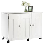 Sauder Miscellaneous Storage Easy Rolling Sewing and Craft Table/Cart/ Pantry cabinets, Cinnamon Cherry finish