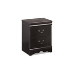 Signature Design by Ashley Alisdair Traditional 2 Drawer Nightstand, 23.75" Tall, Dark Brown