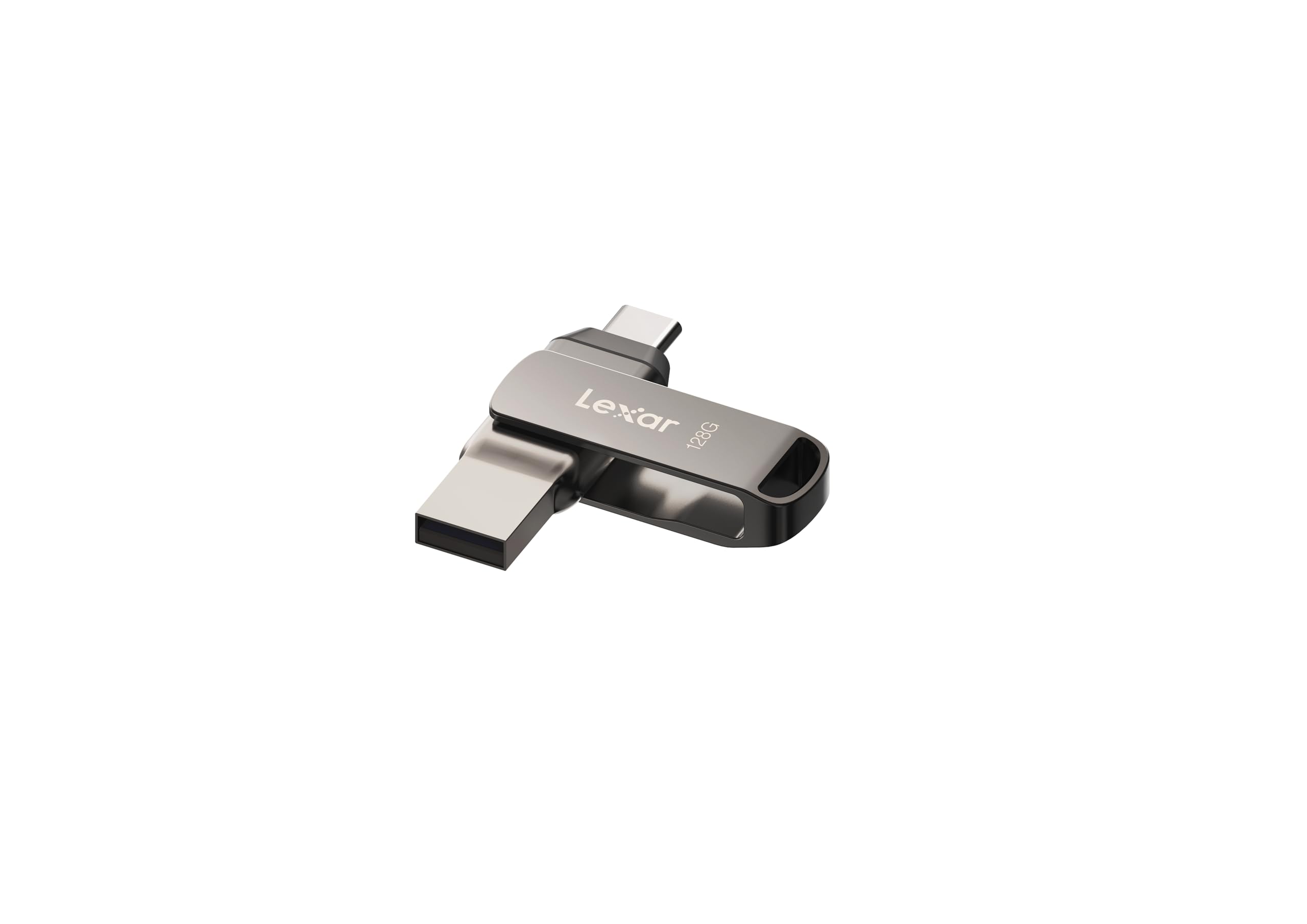 Lexar 128GB JumpDrive Dual Drive D400 USB 3.2 Type-C & Type-A Flash Drive for Storage Expansion, Photo Back-up for iPhone 15, Up to 130MB/s, Metal Housing & Swivel Design, Titanium (LJDD400128G-BNQNU)