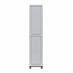 SystemBuild Evolution Kendall Fluted 16" Wide 1 Door Storage Cabinet, White