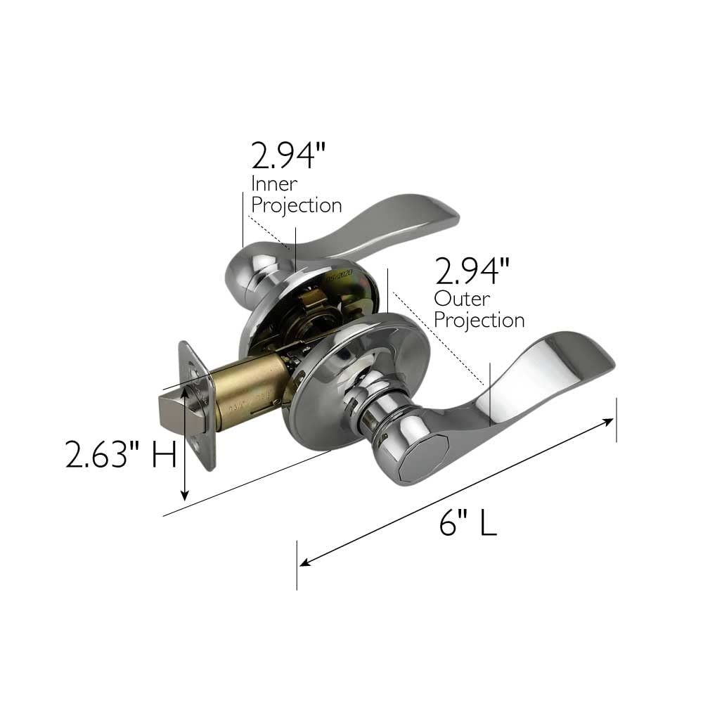 Design House 700534 Springdale Privacy Bed and Bath Door Lever Oil Rubbed Bronze