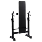 BalanceFrom Steel Weight Bench with Squat Rack, Adjustable Seat, and Recliner – Foldable Home Gym Equipment with 6-Position Barbell Holder and Leg Developer, 400 Pound User Capacity