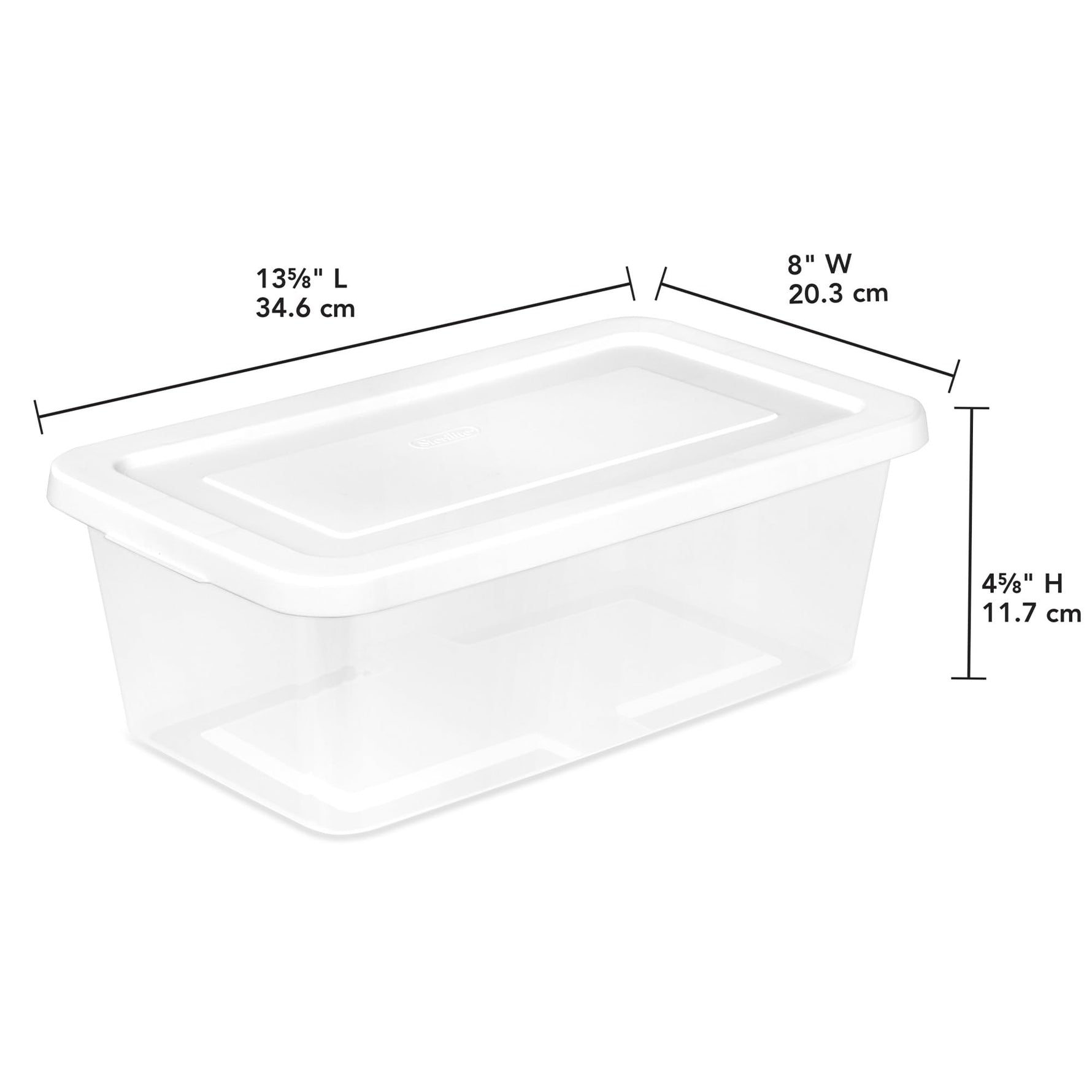 Sterilite 12-Pack 6 Quart Storage Boxes, Stackable Clear Plastic Bins with Snap-On Lids – Heavy-Duty Organizing Containers for Closet, Bathroom, and Office