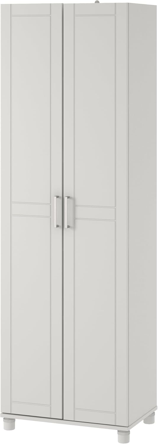 SystemBuild Callahan 24 Inch Utility Storage Cabinet in White