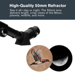 Celestron Travel Scope 50 Portable Refractor Telescope – 50mm Aperture, Fully-Coated Glass Optics – Includes Tripod, Backpack & Software – Ideal for Beginners & Travel