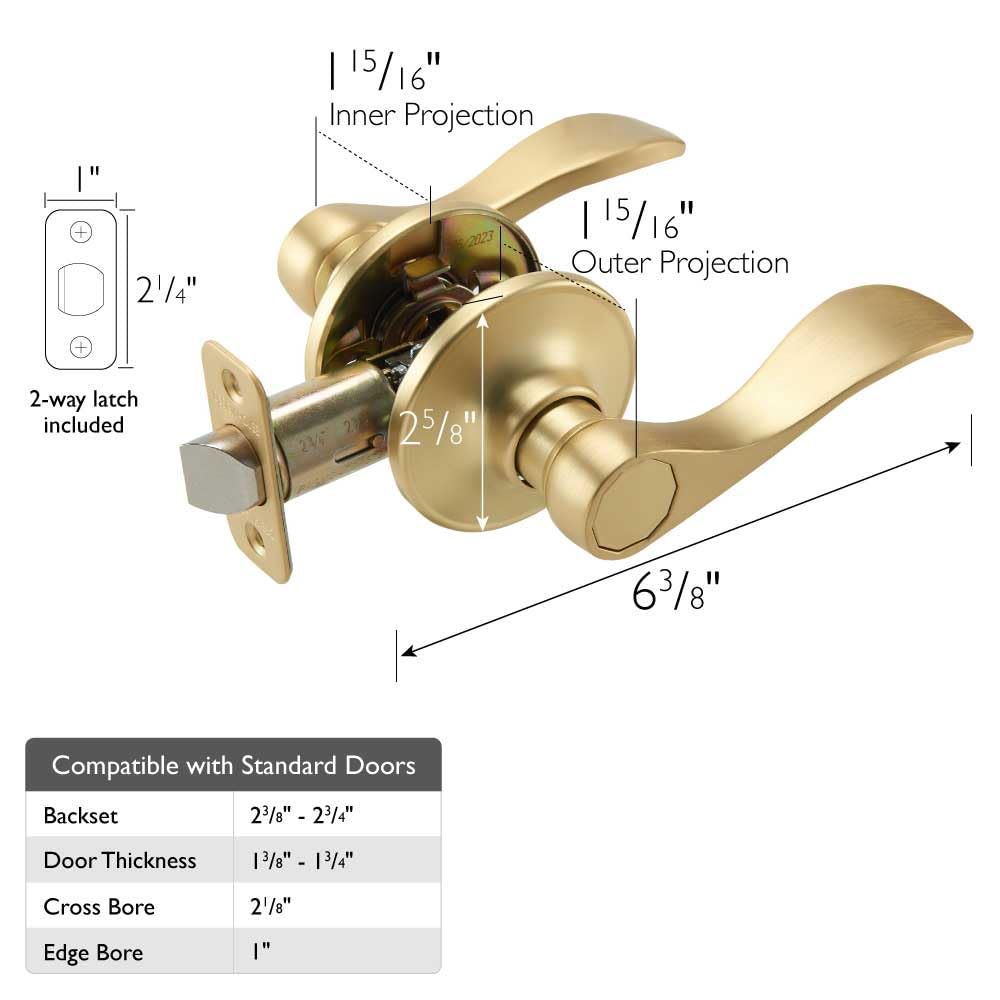 Design House 700534 Springdale Privacy Bed and Bath Door Lever Oil Rubbed Bronze