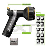 Melnor 65020-AMZ Metal Nozzle with QuickConnect Product Adapter Set, Multi-Pattern, Heavyweight Rear Trigger
