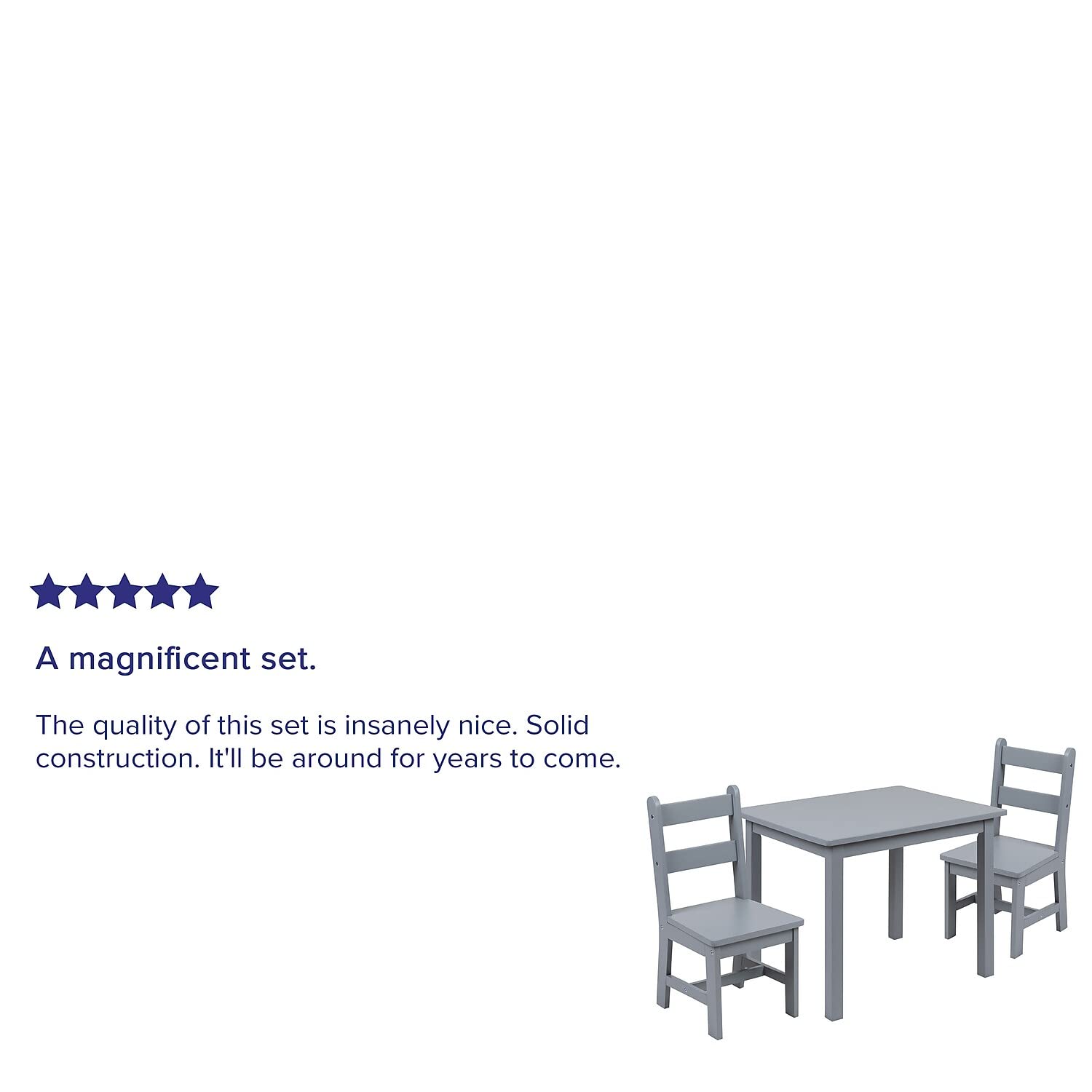 Flash Furniture Kyndl Kids Solid Hardwood Table and Chair Set for Playroom, Bedroom, Kitchen - 3 Piece Set - Natural