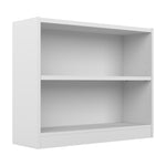 Bush Home Universal Small 2 Shelf Bookcase in Black, Low Storage and Display Bookshelf for Home Office or Living Room Organization