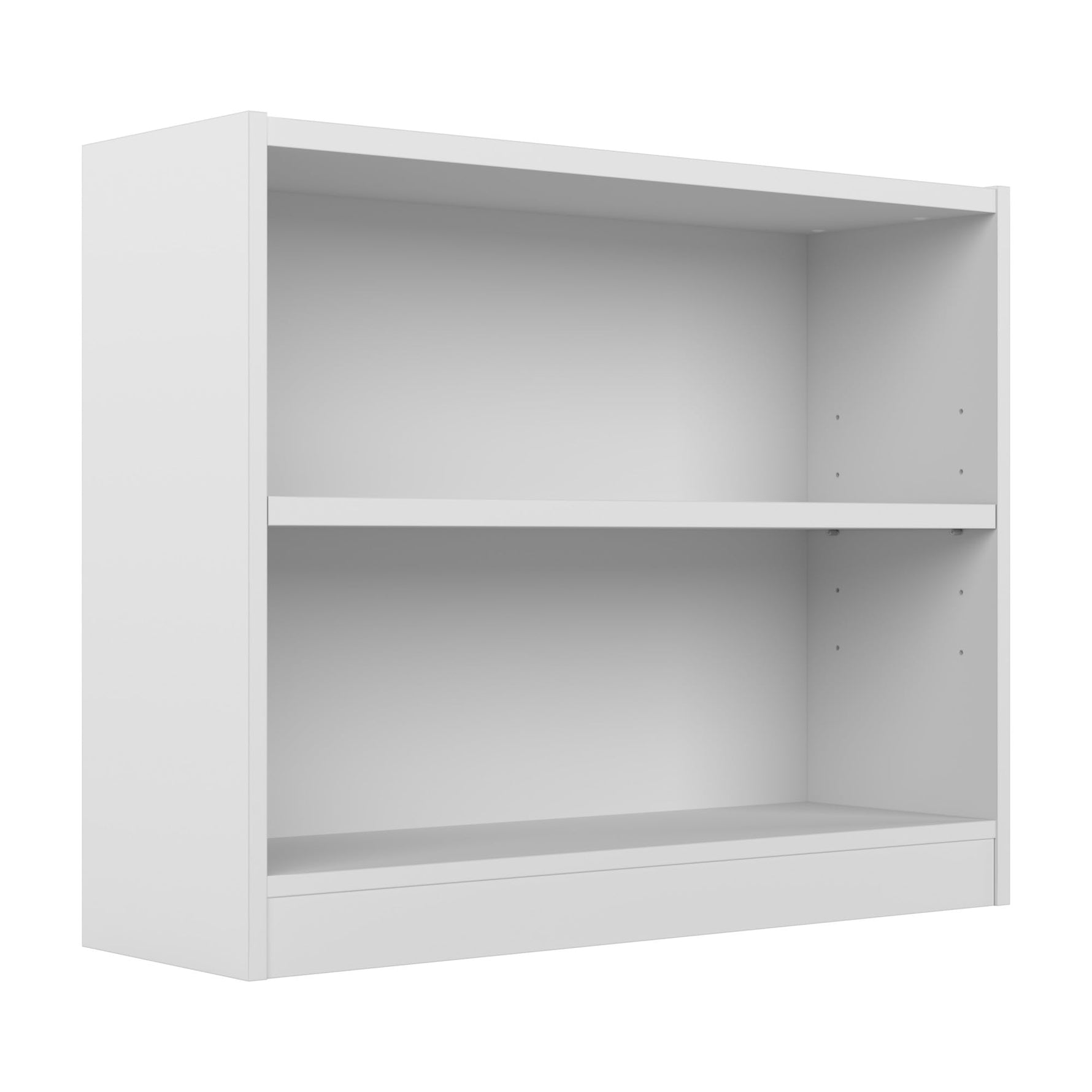 Bush Home Universal Small 2 Shelf Bookcase in Black, Low Storage and Display Bookshelf for Home Office or Living Room Organization
