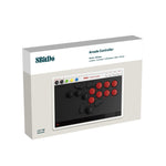 8BitDo All-Button Arcade Controller for Switch/Switch 2 & Windows – Bluetooth, 2.4G, Wired Connectivity, Low-profile Mechanical Switches, 4 Programmable Buttons, Hot-swappable PCB