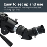 Celestron Travel Scope 80 Portable Refractor Telescope – 80mm Aperture, Fully-Coated Glass Optics – Includes Tripod, Smartphone Adapter, Backpack & Software – Ideal for Beginners & Travel
