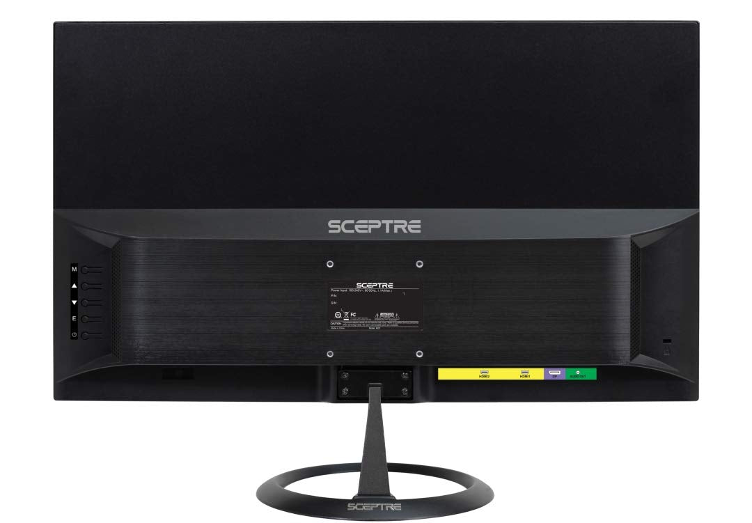 Sceptre 25" 165Hz 144Hz 1ms Pro Slim LED Monitor AMD Freesync 2X HDMI 1X DisplayPort Build-In Speakers, Metal Black 2019 (E258B-1658A)