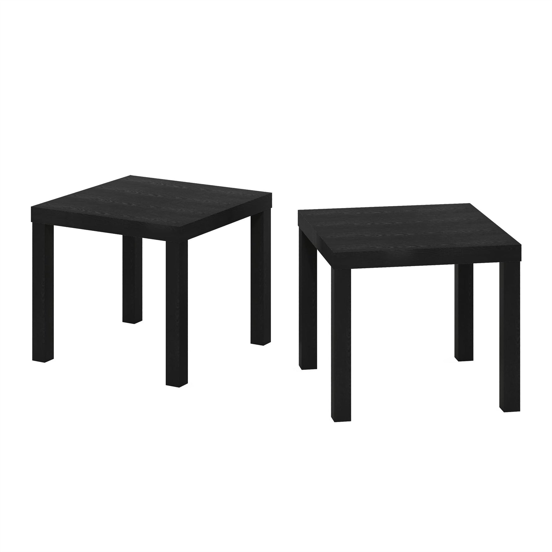 Furinno Classic Homey Square Parsons Side End Table, 1-Pack, Black