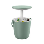 Keter Go Bar 4.2 Gallon Portable Beer and Wine Cooler with Handle and Pop Up Outdoor Table Perfect for Your Patio, Picnic, and Beach Accessories, Green