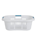Rubbermaid Laundry Basket XL Hip-Hugger Basket 2.1-Bushel White Laundry Storage/Bathroom/Bedroom/Home Closet