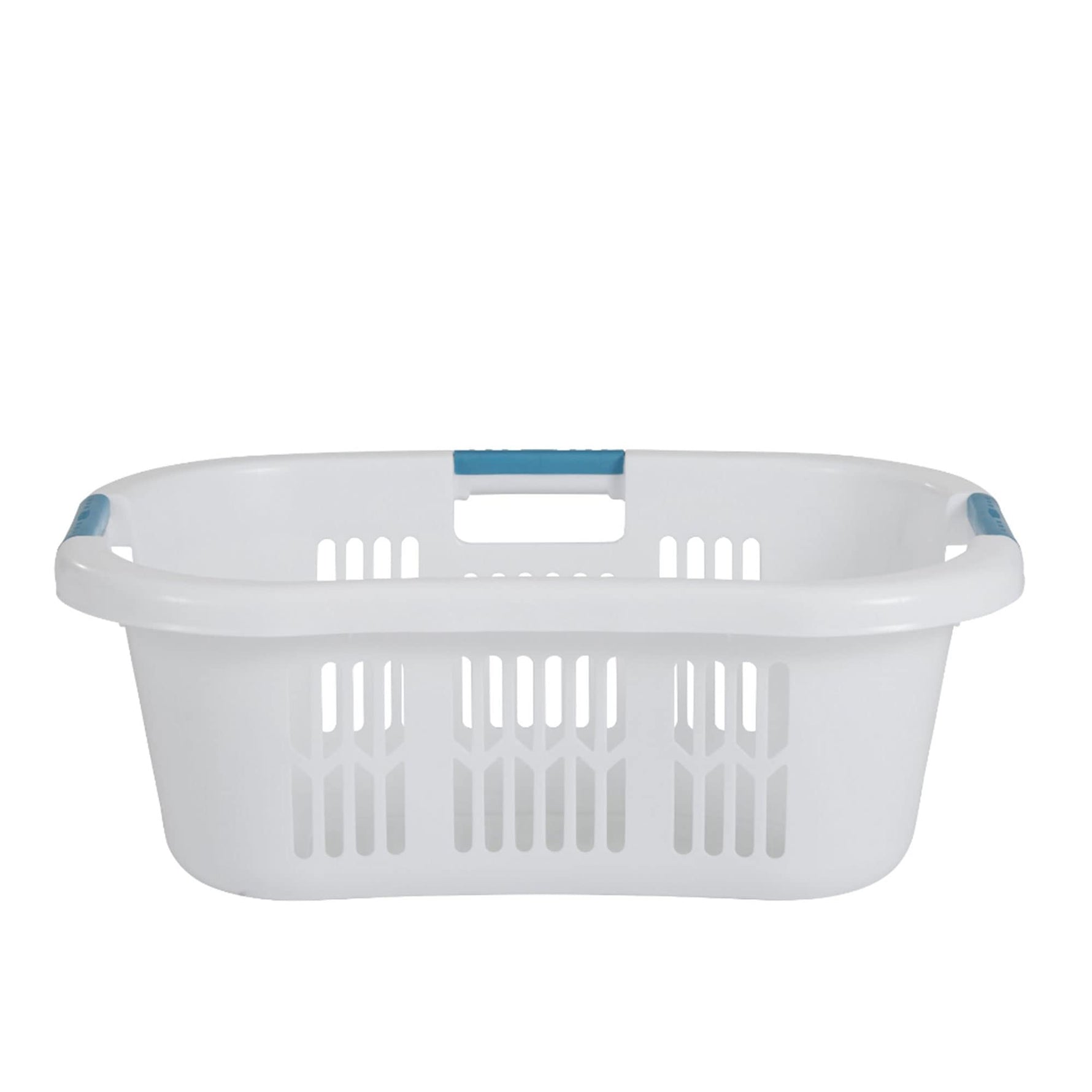 Rubbermaid Laundry Basket XL Hip-Hugger Basket 2.1-Bushel White Laundry Storage/Bathroom/Bedroom/Home Closet