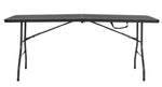 COSCO 6 ft. Fold-in-Half Banquet Table w/Handle, Black