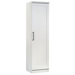 Sauder HomePlus Narrow Pantry Storage Cabinet Slim Single Door with Adjustable Shelves, Kitchen Storage Cabinet, in Soft White