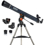 Celestron – AstroMaster 90AZ Telescope – Refractor Telescope – Fully-Coated Glass Optics – Adjustable-Height Tripod – Bonus Astronomy Software Package