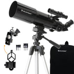 Celestron Travel Scope 80 Portable Refractor Telescope – 80mm Aperture, Fully-Coated Glass Optics – Includes Tripod, Smartphone Adapter, Backpack & Software – Ideal for Beginners & Travel