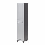 SystemBuild Evolution Kendall Fluted 16" Wide 1 Door Storage Cabinet, White