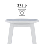 Linon Natural Barstool with Round Seat, 24-Inch