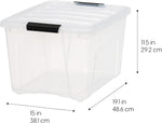 IRIS USA 6-Pack 6 Quart Storage Bins with Lids | Transparent design makes contents easy to find. Ideal for shoes, photos, documents, and small essentials. Nestable design