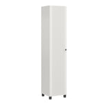SystemBuild Evolution Kendall Fluted 16" Wide 1 Door Storage Cabinet, White