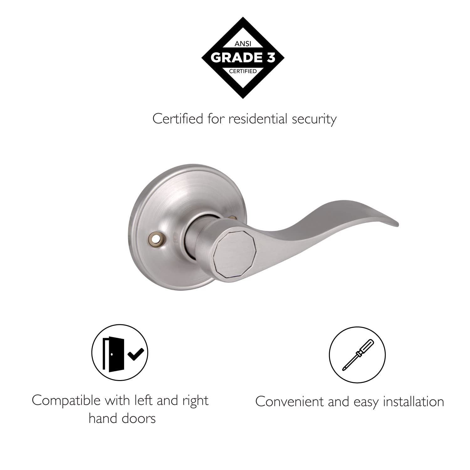 Design House 700534 Springdale Privacy Bed and Bath Door Lever Oil Rubbed Bronze
