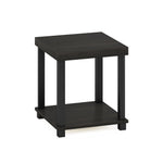 Furinno JUST Side Table, 3-Tier End Table, Open Shelves Night Stand, Bedside Table, Toolless Assembly, for Living Room, Bedroom, Bathroom, Columbia Walnut