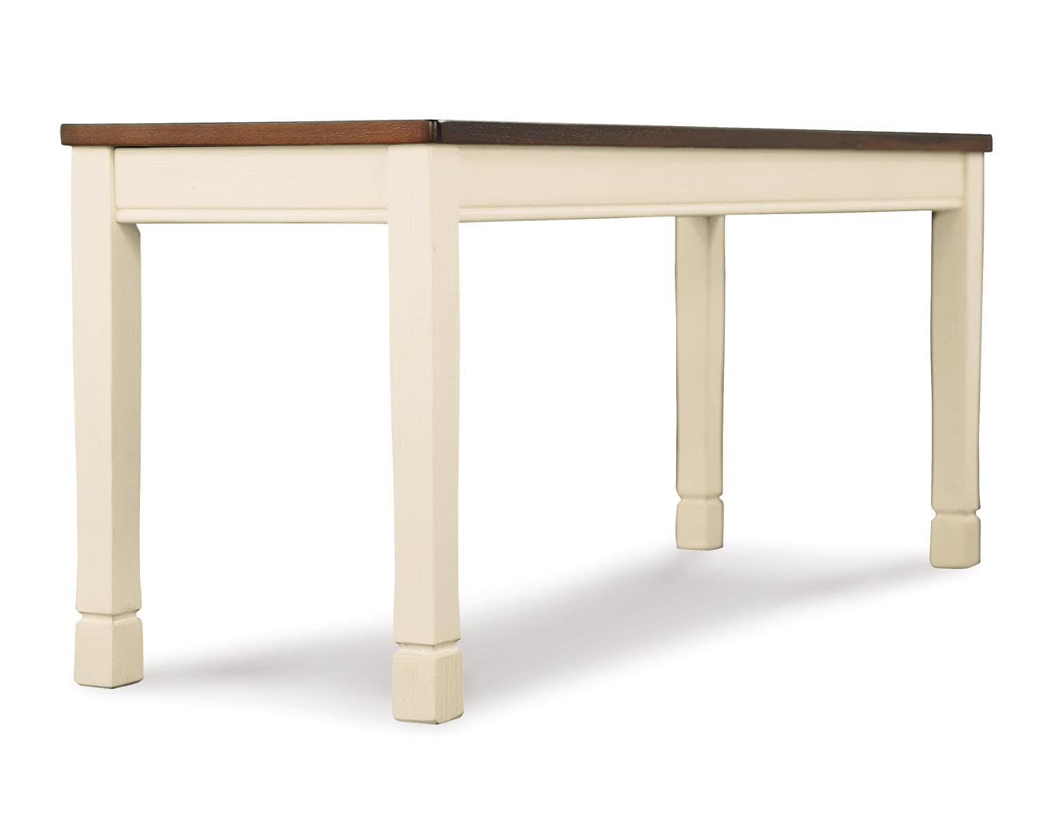 Signature Design by Ashley Whitesburg Cottage Rectangular Dining Bench, Brown & Antique White