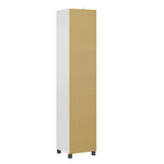 SystemBuild Evolution Kendall Fluted 16" Wide 1 Door Storage Cabinet, White