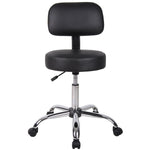 Boss Office Products Antimicrobial Vinyl Medical Spa Stool in Black