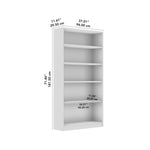 Bush Home Universal Small 2 Shelf Bookcase in Black, Low Storage and Display Bookshelf for Home Office or Living Room Organization