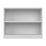 Bush Home Universal Small 2 Shelf Bookcase in Black, Low Storage and Display Bookshelf for Home Office or Living Room Organization