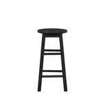 Linon Natural Barstool with Round Seat, 24-Inch