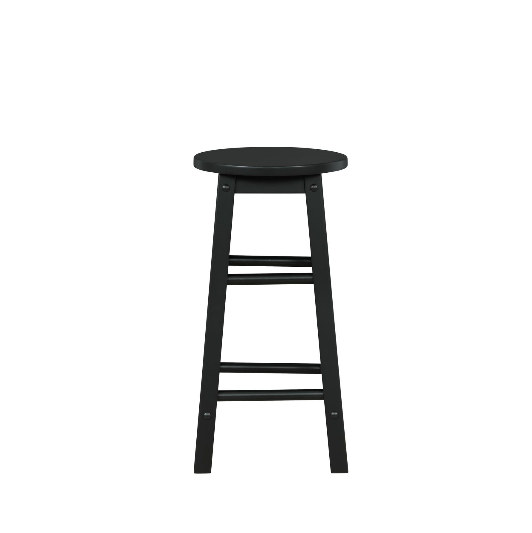 Linon Natural Barstool with Round Seat, 24-Inch