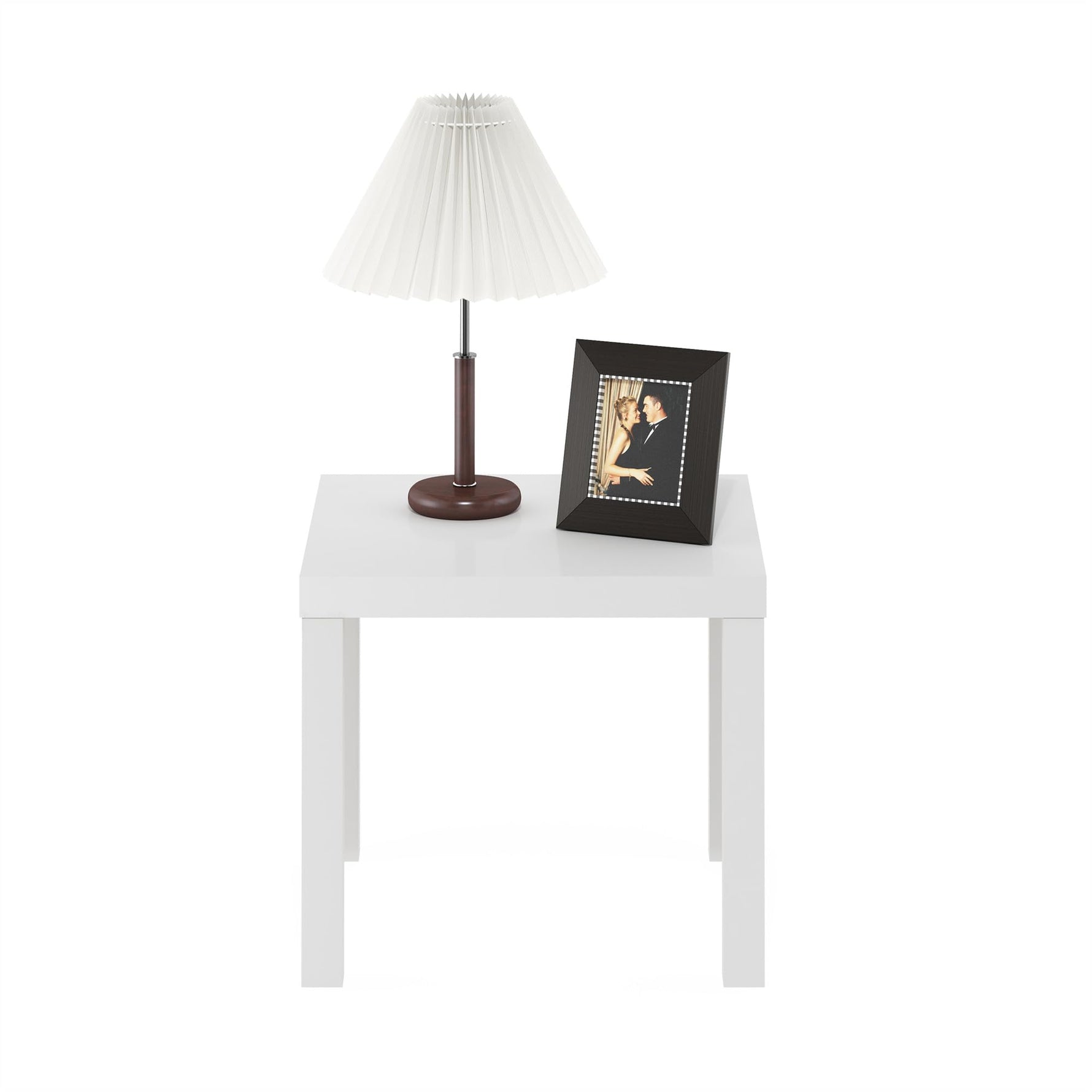 Furinno Classic Homey Square Parsons Side End Table, 1-Pack, Black