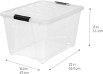 IRIS USA 6-Pack 6 Quart Storage Bins with Lids | Transparent design makes contents easy to find. Ideal for shoes, photos, documents, and small essentials. Nestable design
