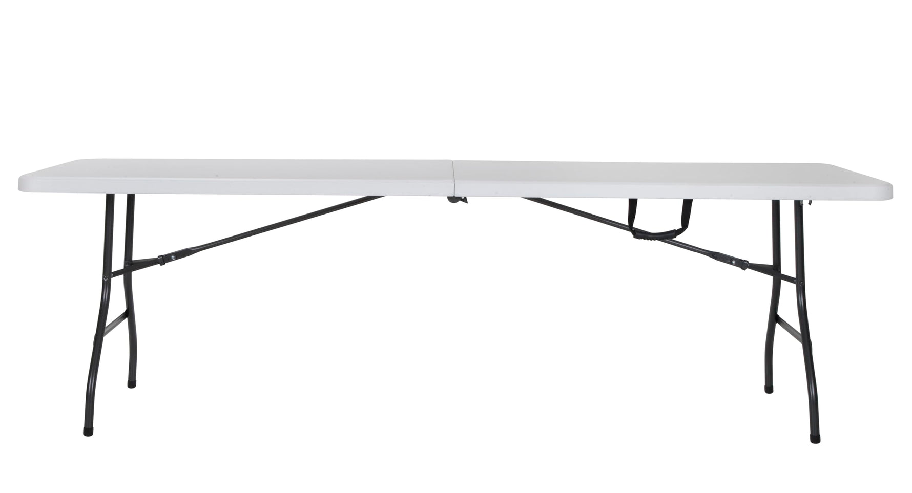 COSCO 6 ft. Fold-in-Half Banquet Table w/Handle, Black