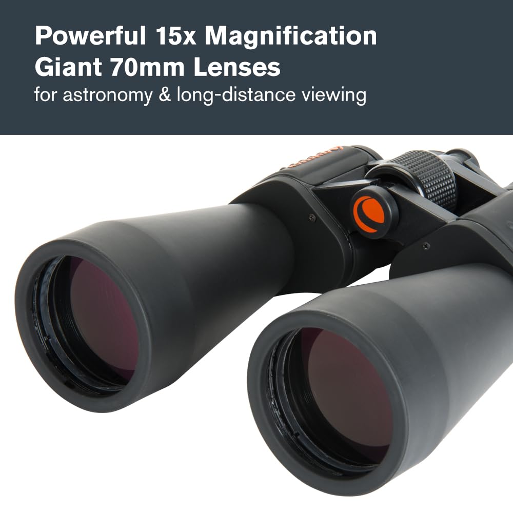Celestron SkyMaster 15x70 Astronomy Binoculars – Bestselling Binoculars for Stargazing & Long-Range Viewing – Includes Tripod Adapter & Carry Case – Multi-Coated Optics