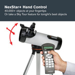 Celestron - 114LCM Computerized Newtonian Telescope - Telescopes for Beginners - 2 Eyepieces - Full-Height Tripod - Motorized Altazimuth Mount - Large 114mm Newtonian Reflector