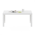Furinno CLASSIC Coffee Table, Modern Rectangle Coffee Table with 1.8" Triple Thick Tabletop, Side Table, Toolless Assembly, for Living Room, Home Office, Black
