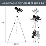 Celestron Travel Scope 70 Portable Refractor Telescope – 70mm Aperture, Fully-Coated Glass Optics – Includes Tripod, Backpack & Software – Ideal for Beginners & Travel