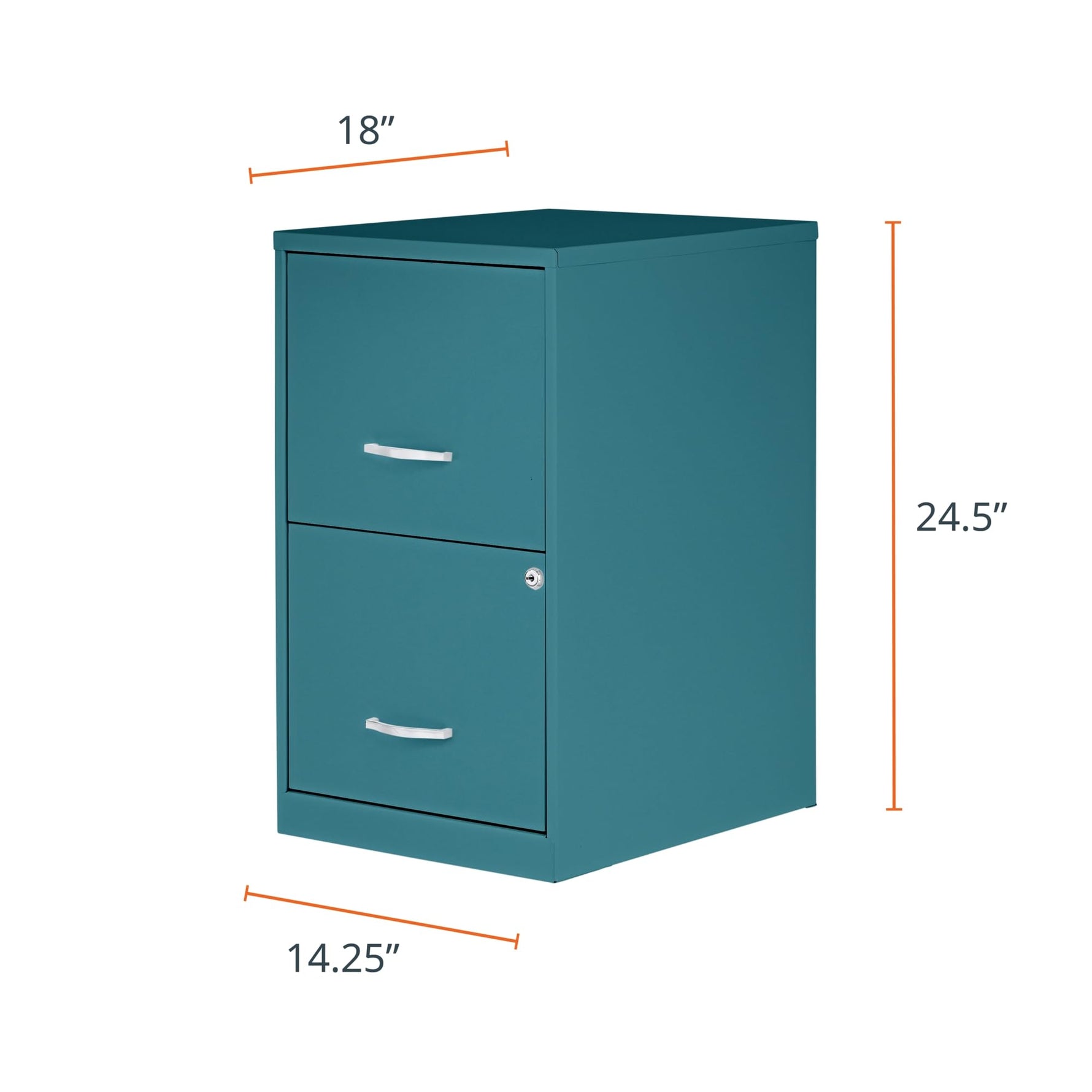 NuSparc 2 Drawer Locking Filing Cabinet | Pre-Assembled Steel Construction | Space-Saving Design is Perfect for Home and Small Office | Letter-Size | Assembled in North America