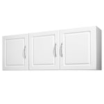 VEVOR Laundry Room Wall Cabinet, 2-Tier Wall Mounted Hanging Cabinet with Adjustable Shelf, Cupboard Storage with 2 Doors, for Kitchen, Bathroom, Laundry, 11.8 x 23.6 x 23.6 in (D x W x H), White