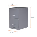 NuSparc 2 Drawer Locking Filing Cabinet | Pre-Assembled Steel Construction | Space-Saving Design is Perfect for Home and Small Office | Letter-Size | Assembled in North America